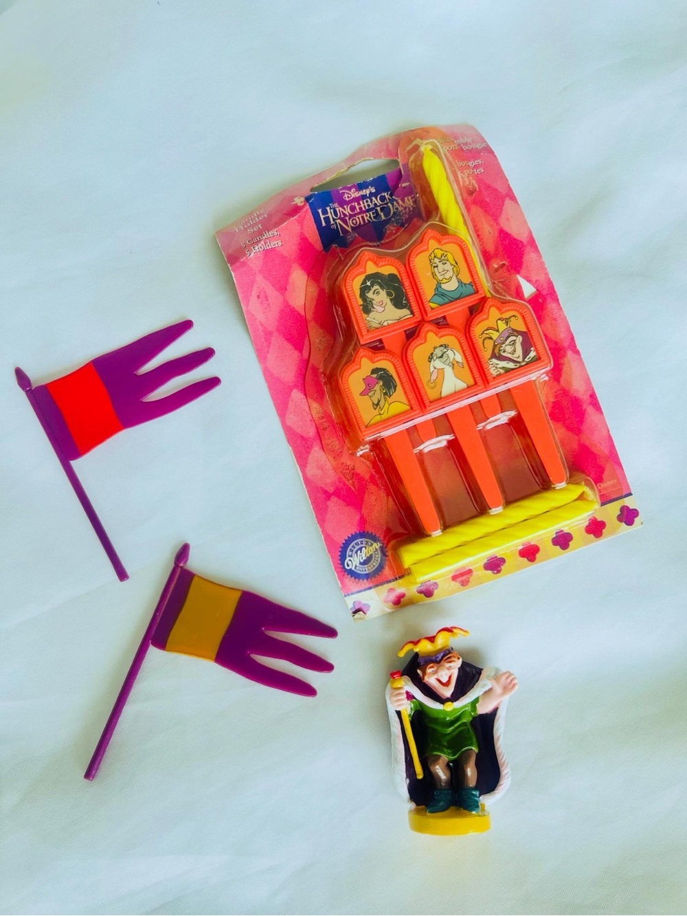 NWOT Old Stock Hunchback of Notre Dame Cake Topper and Candle Set